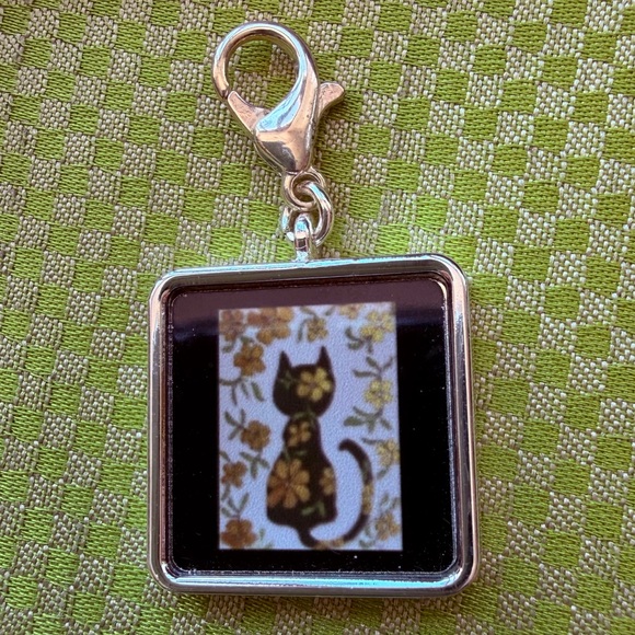 Other - Black and Silver Cat Charm